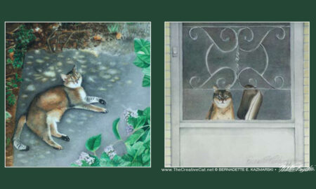 Two watercolor portraits of Sherman.